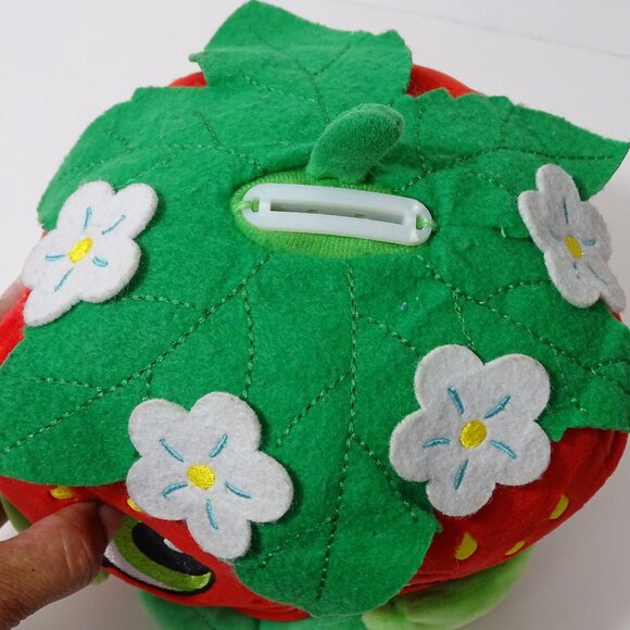 Shopkins Strawberry Kiss Plush Coin Bank Piggy Bank Toy 2013 Red By Moose - Picture 6 of 14